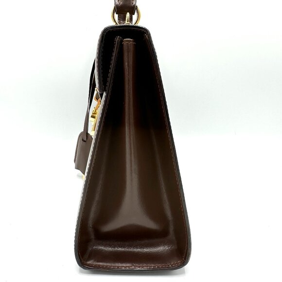 Gucci Brown GHW Top Handle w/Strap - Picture 2 of 9